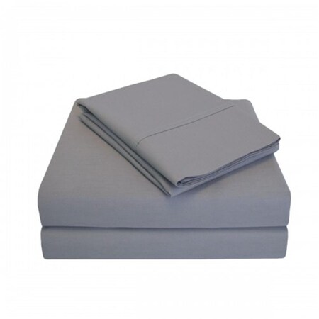 Luxor Treasures 300 Full Sheet Set- Percale Solid Patterned - Grey P300FLSH SLGR